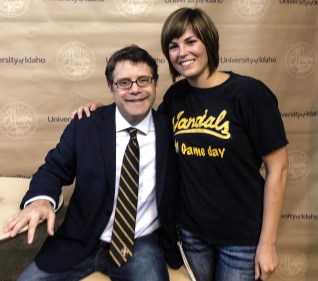 I got to take a picture with actor Sean Astin after his keynote speech at University of Idaho's convocation.