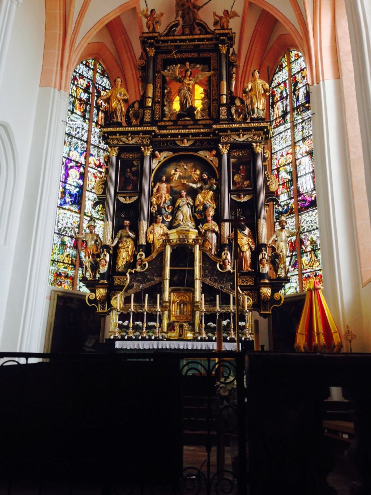 The beautiful backdrop behind the altar.