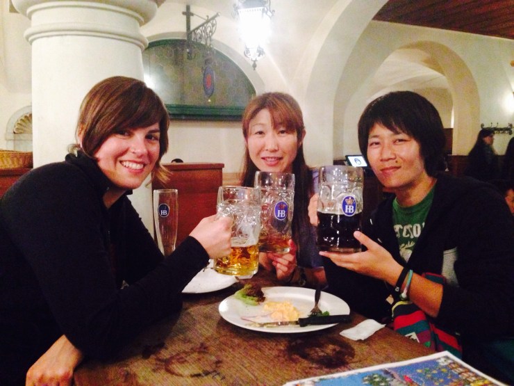 Me and my lovely new friends from Japan.