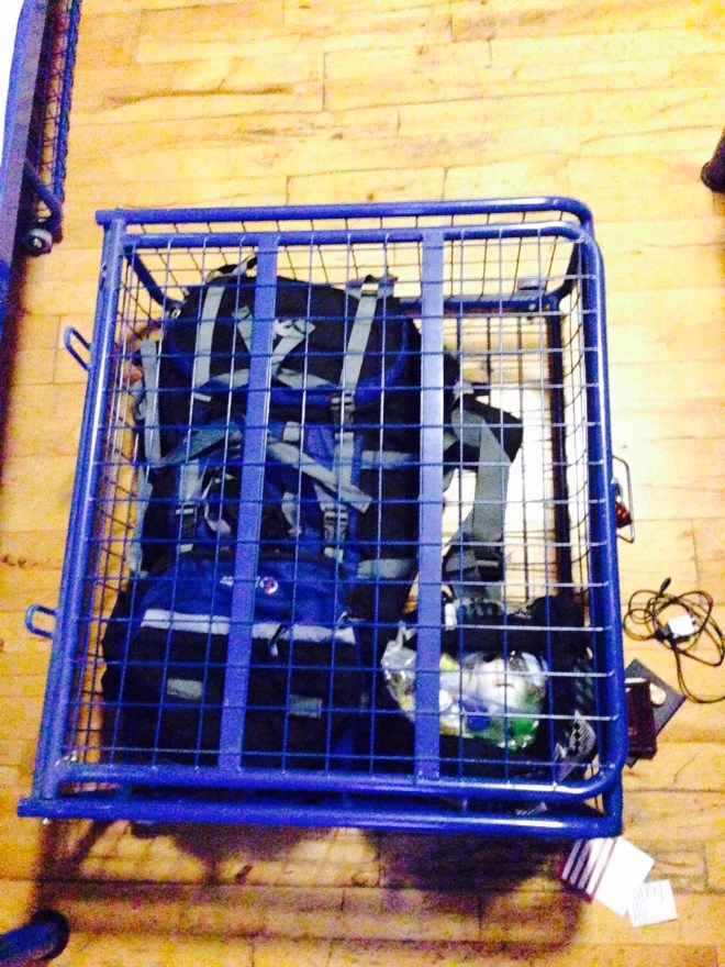 The locker I use to protect all my valuables at night and when I'm away. It stores neatly under the bottom bunk bed.