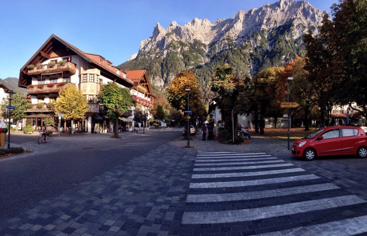 The mountains around Mittenwald are so tall and majestic.