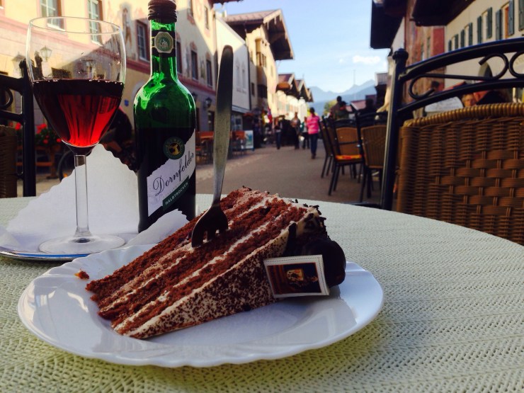 Cake and Dornfelder Halbtrocken wine. Perfection.