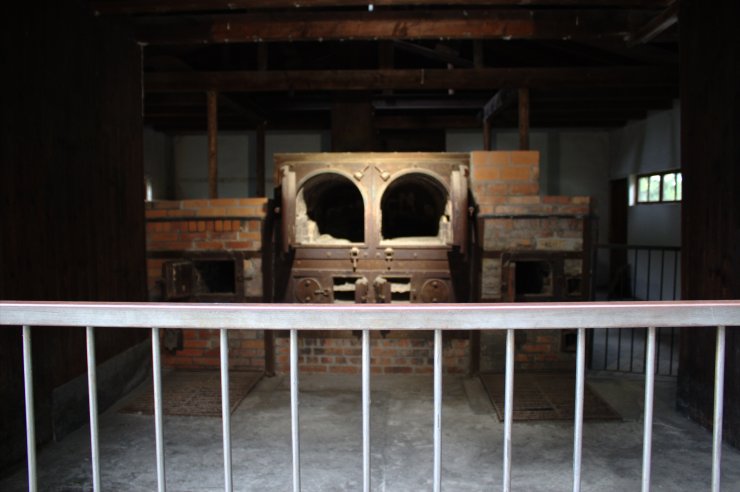 The original ovens used for cremation at Dachau.