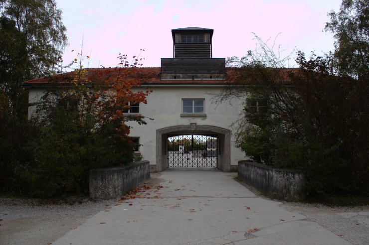 The entrance to Dachau Concentration Camp Memorial Site.