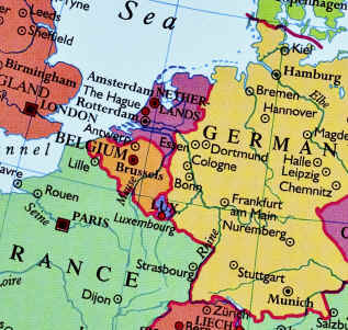 See that little purple dot between Belgium, France, and Germany? That's Luxembourg. Cute, huh?
