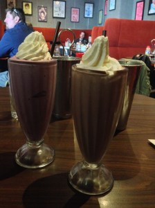 Drinking milkshakes with breakfast in Portland. #Adulting